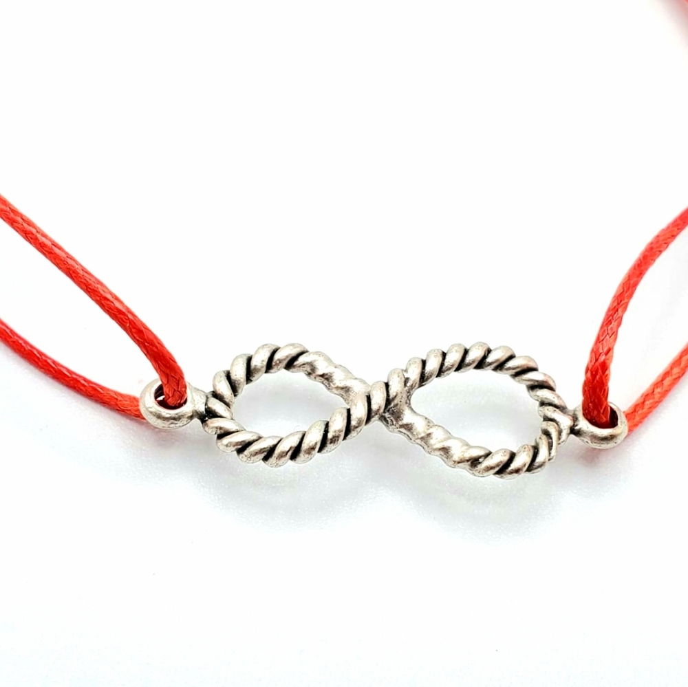 Infinity Red string Adjustable bracelet - Picture 3 of 4
